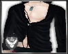 31" black open shirt