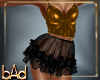 Gold PVC Top+Skirt