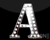 A letters signage lamp