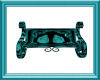 Teal Roses Bench