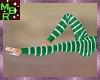 Green/Wh spandex legging