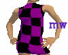 Purple checkered dress