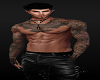 Cool Tattoo Elf Black Leather Pants