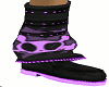 Purple skull emo boot