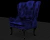Blue wingback chair