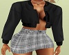Plaid Skirt with Jacket