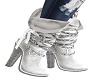 MJ-White chained boots