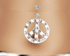[M1105] Peace Belly Ring