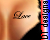 Name Lace breast tattoo