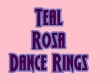 Teal Rosa Dance Rings