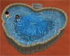 brick heart-shaped tub