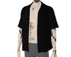 Black open shirt