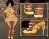 gold grid dress
