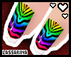 !L Rainbow Zebra Nails
