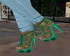 Strappy Sandals-Teal
