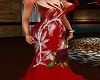 glitter red rose dress
