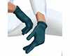 Blue gloves