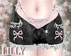 coquette ribbon denim