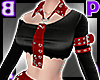 Heartlock Crop/Black&Red