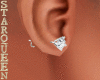 Silver White Earring