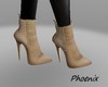 Boots cuir beige