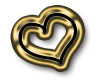 Gold transparent Heart 2