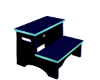 blue and black kid stool