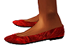 Red ballet flat shoes