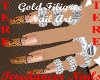 Gold Filigree Nail Art