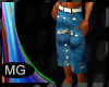 (MG)Long Denim Shorts