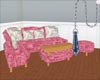 *CP* Pink Weave Sofa Set