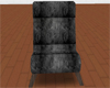 Blk Leather Retro Chair