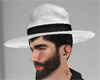 White Fashion Velvet Hat