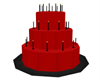 Red & Black BDay Cake