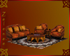 Rust Swirl Couch