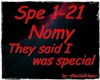 Nomy - .. I was special