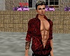 Red Black Open Shirt
