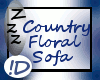 !D Country Floral Sofa