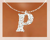 [DF] P silver necklace