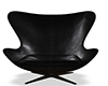 black leather chair NP