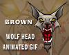 Brown Wolf Head Gif