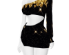 black n gold dress