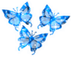 sticker blue butterflies