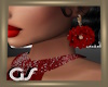 GS Red Rose Earrings