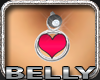 Red Heart Belly Piercing