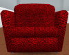 Red leopard couch