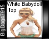 [BD] White Babydoll Top