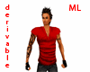 ML Red t-shirt muscle