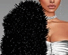 Black Slvr Fur Shoulder