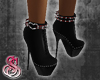 Spiked Heart Boot Red